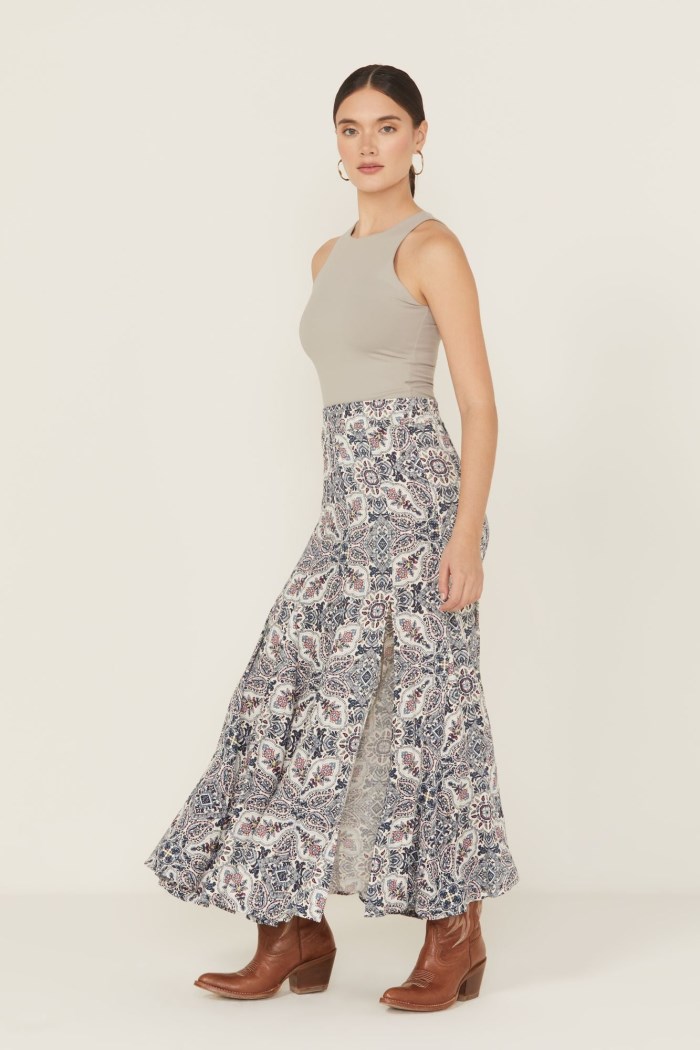 Special Offer Idyllwind Women's Garrison Printed Maxi Skirt | Ivory
