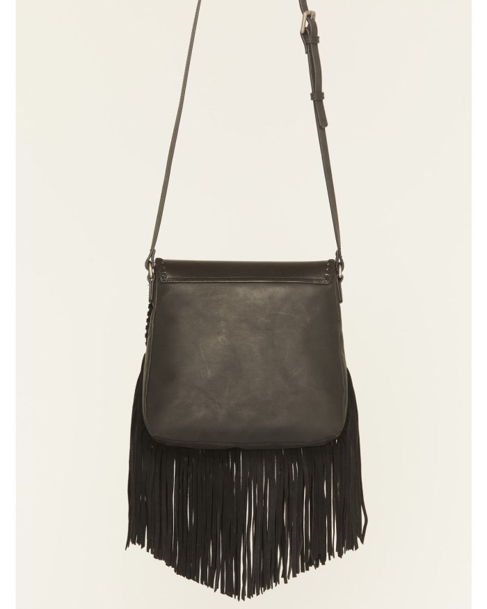 Special Offer Idyllwind Women's Granada Tooled Fringe Crossbody Bag | Black