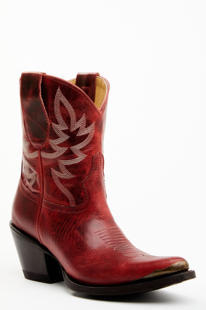 Special Offer Idyllwind Women's Wheels Red Leather Western Booties - Round Toe | Red