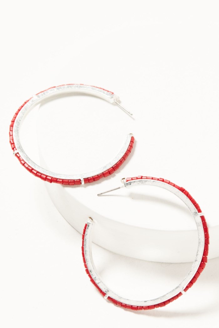 Special Offer Idyllwind Women's Ethel Antique Hoop Earring Set - 2 Piece | Red