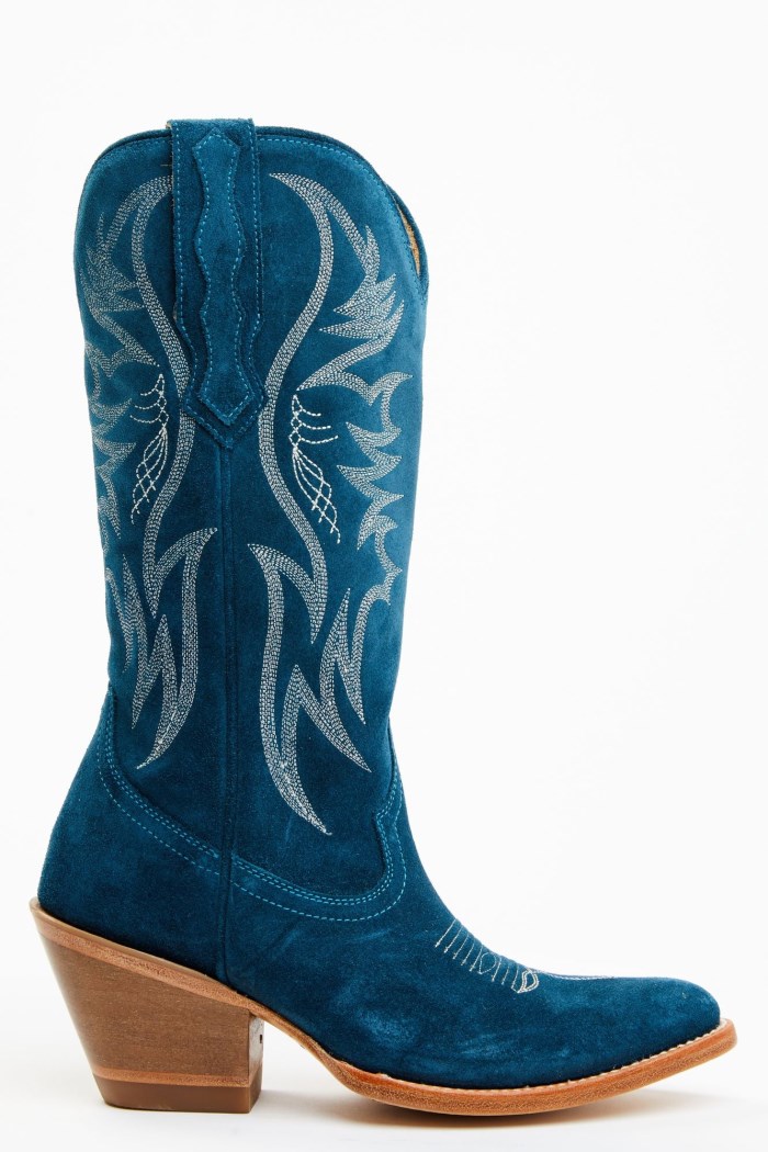 Special Offer Idyllwind Women's Charmed Life Teal Suede Western Boots - Round Toe | Teal
