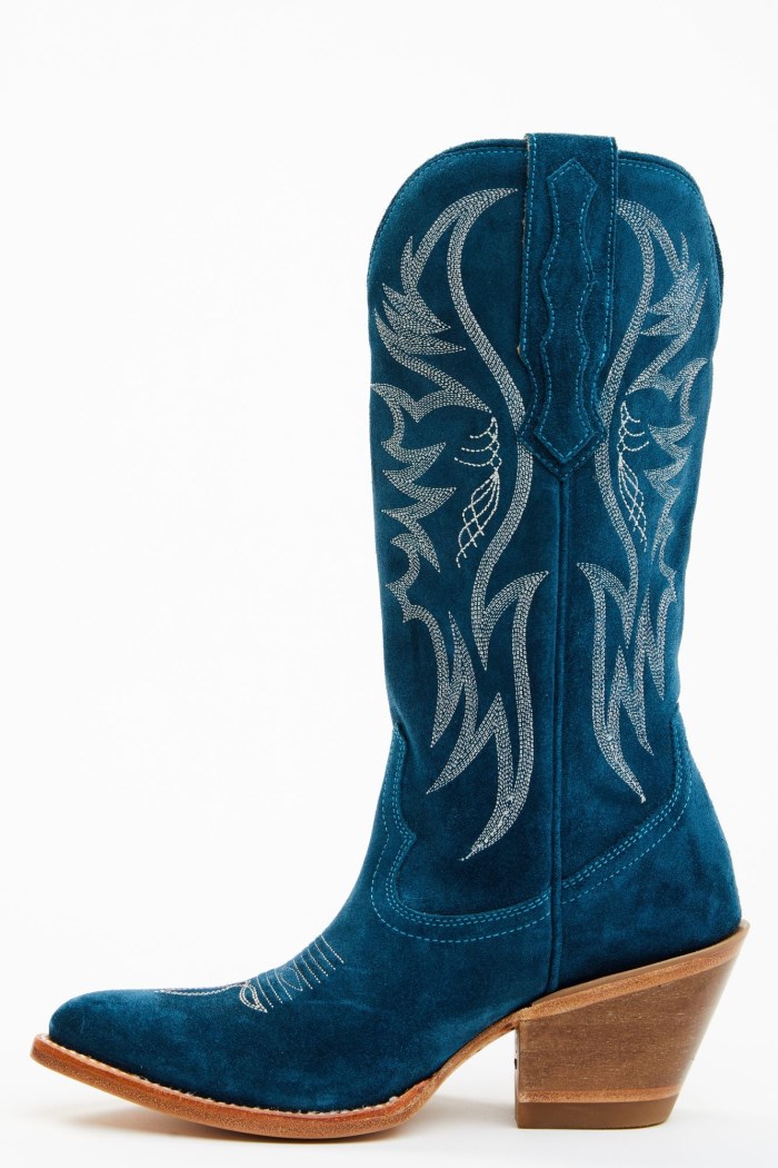 Special Offer Idyllwind Women's Charmed Life Teal Suede Western Boots - Round Toe | Teal