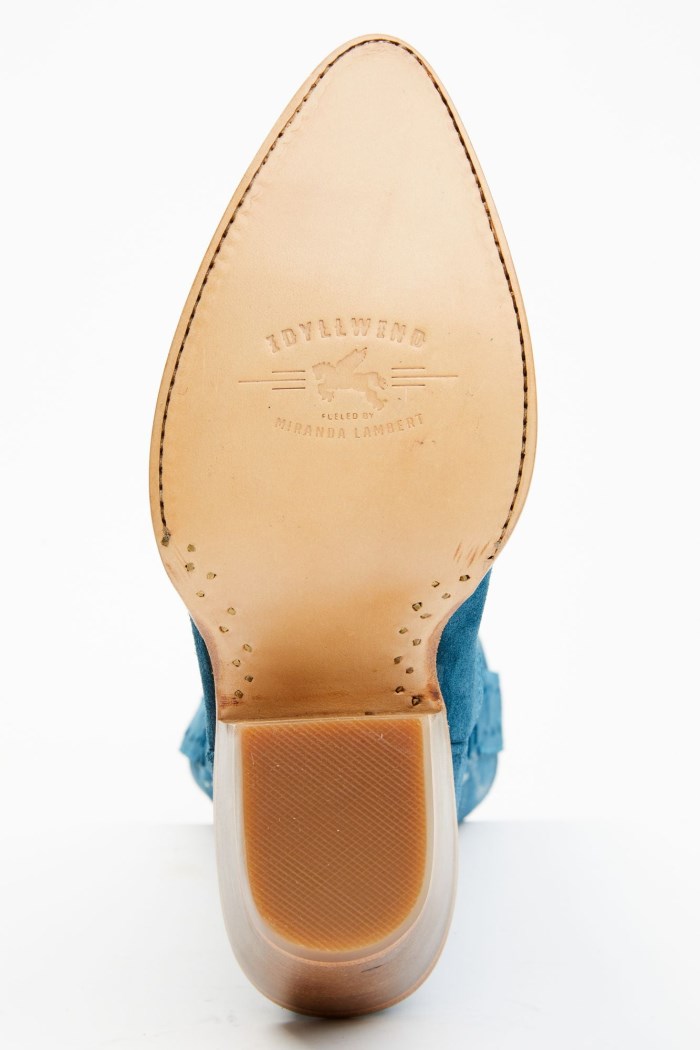 Special Offer Idyllwind Women's Charmed Life Teal Suede Western Boots - Round Toe | Teal