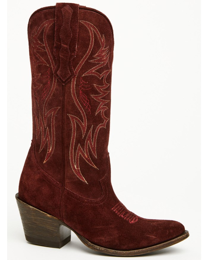 Special Offer Idyllwind Women's Charmed Life Wine Suede Western Boots - Round Toe | Wine