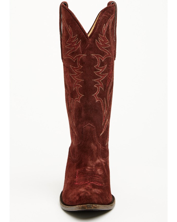 Special Offer Idyllwind Women's Charmed Life Wine Suede Western Boots - Round Toe | Wine