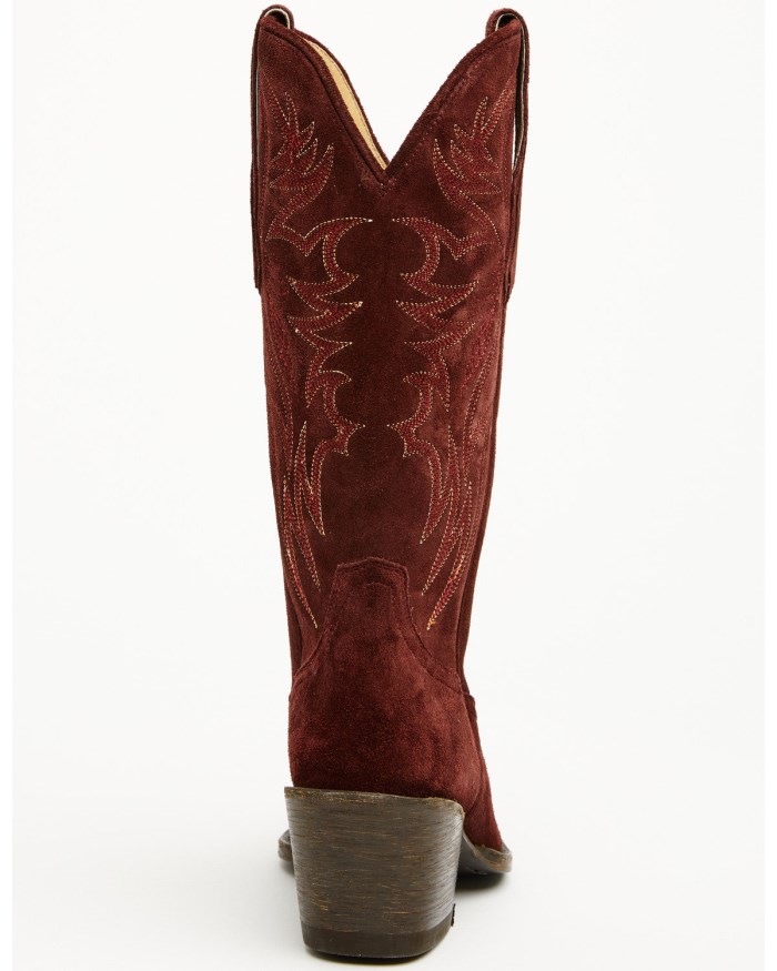 Special Offer Idyllwind Women's Charmed Life Wine Suede Western Boots - Round Toe | Wine