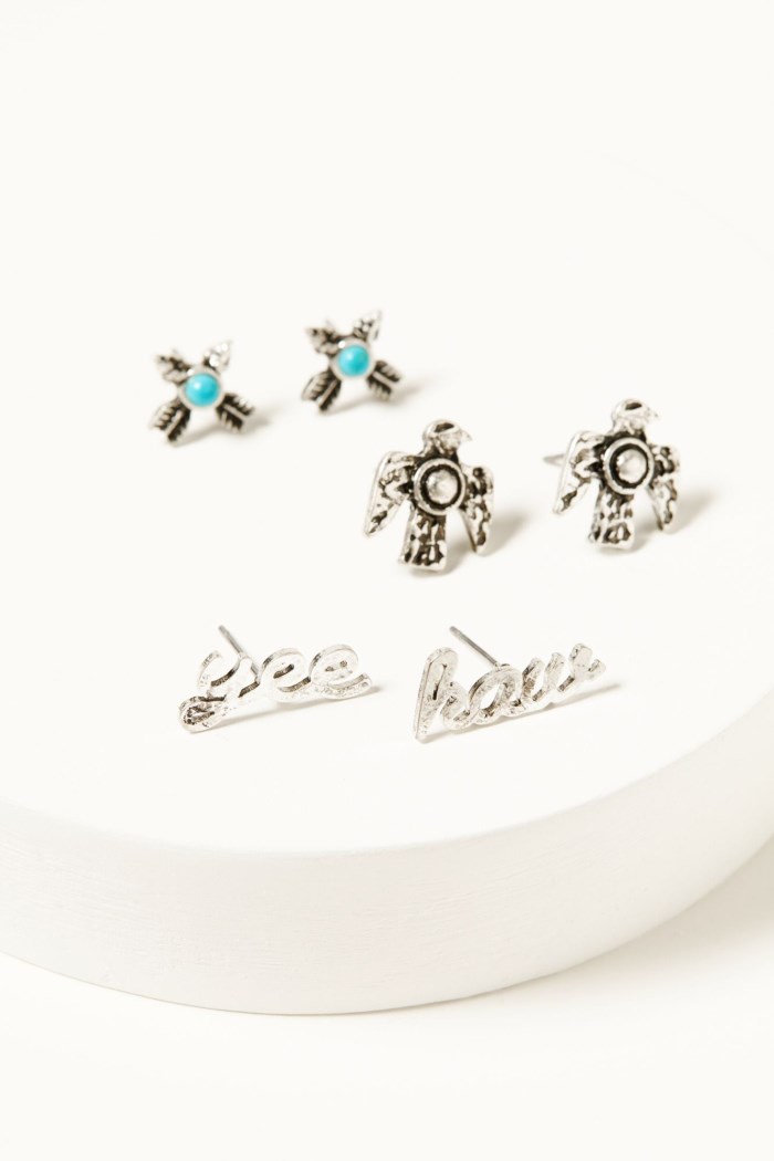 Special Offer Idyllwind Women's Alteras Yee Haw Earring Set - 6 Piece | Silver