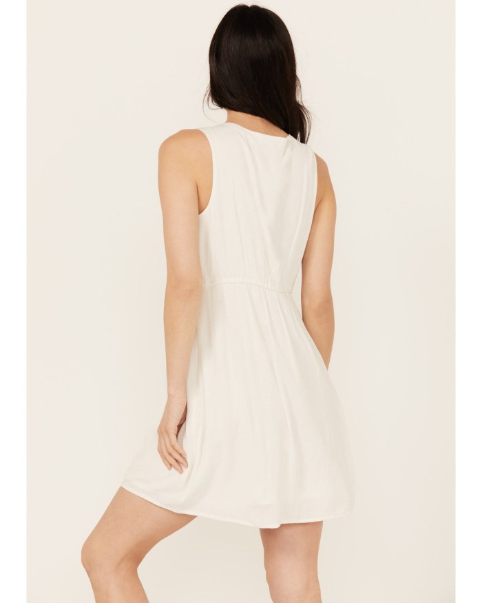 Special Offer Idyllwind Women's Winfrey Criss Cross Front Embellished Dress | Ivory