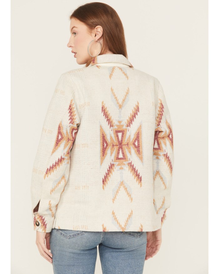 Special Offer Idyllwind Women's Merritt Southwestern Button-Down Shacket | Cream