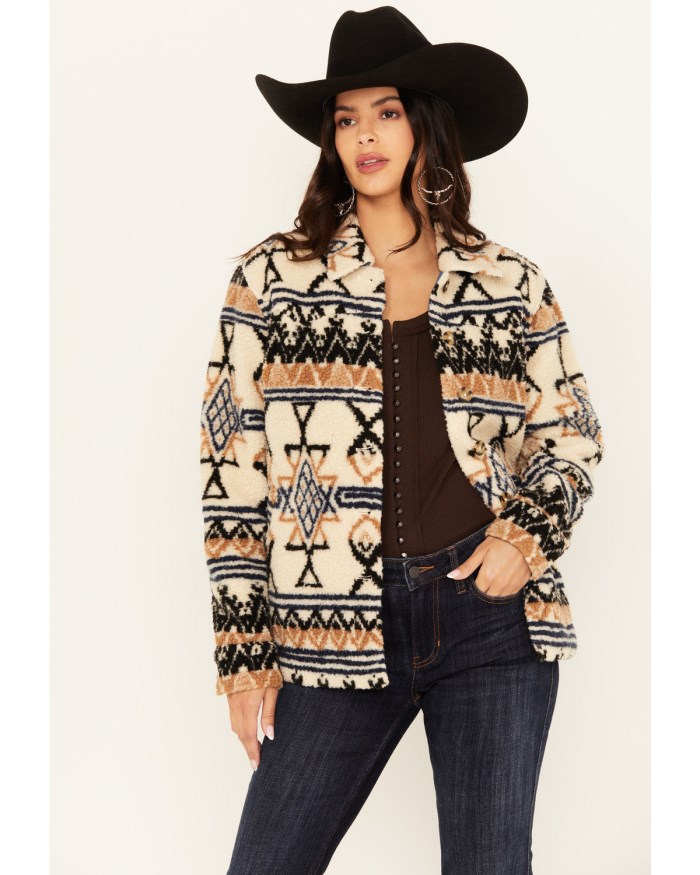 Special Offer Idyllwind Women's Dowlan Southwestern Print Sherpa Jacket | Sand