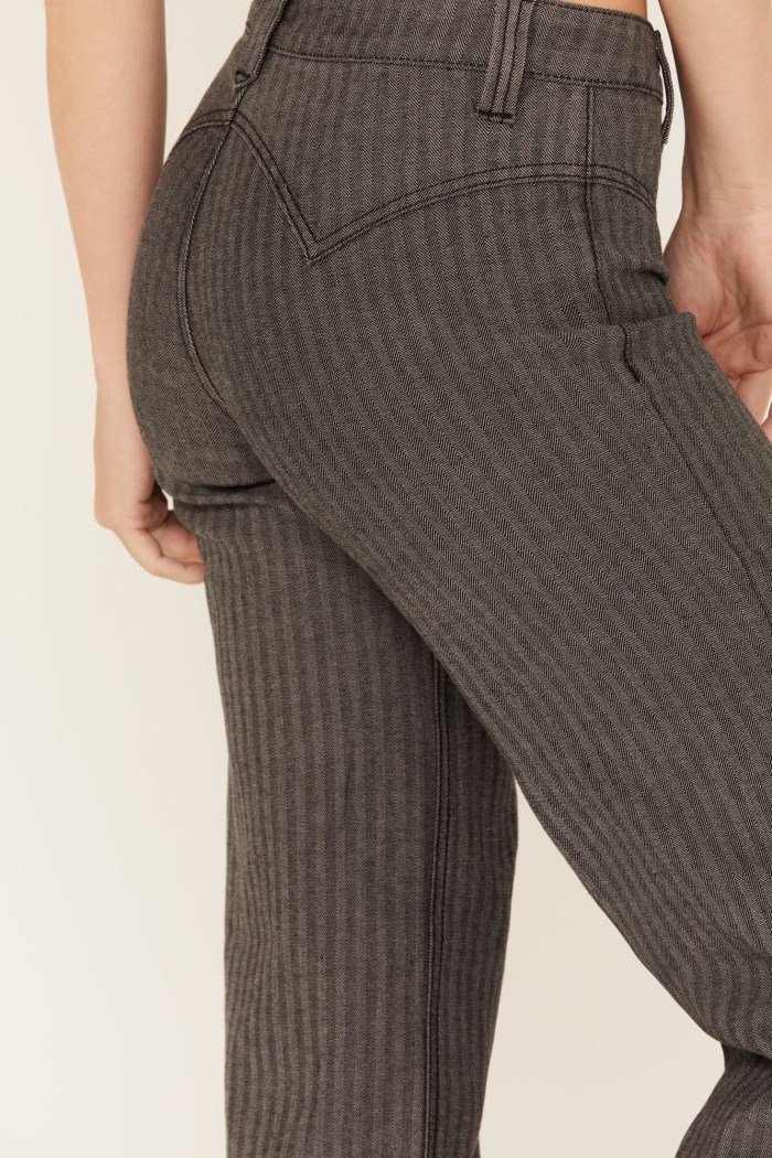 Special Offer Idyllwind Women's Annex Herringbone Revel Mid Rise Stretch Trouser Pants | Black