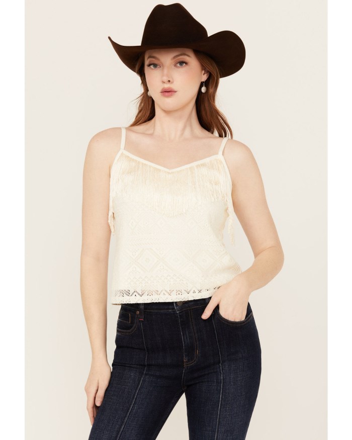 Special Offer Idyllwind Women's Redmond Lace Fringe Cami | Ivory