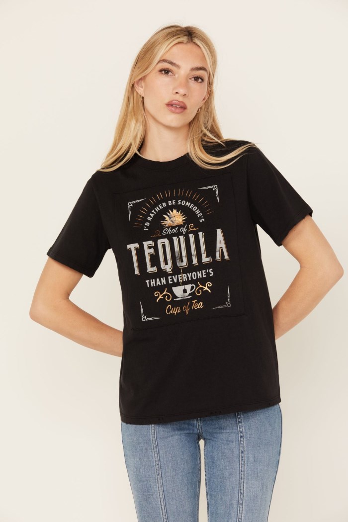 Special Offer Idyllwind Women's Shot Of Tequila Short Sleeve Graphic Tee | Black