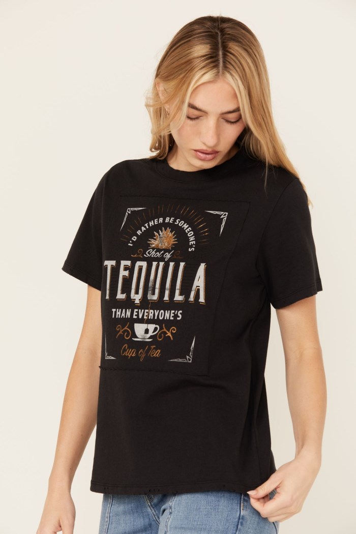Special Offer Idyllwind Women's Shot Of Tequila Short Sleeve Graphic Tee | Black
