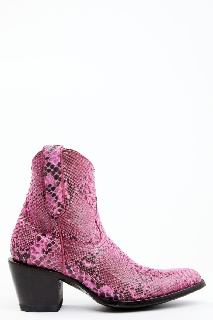 Special Offer Idyllwind Women's Exotic Python Western Bootie - Round Toe | Pink