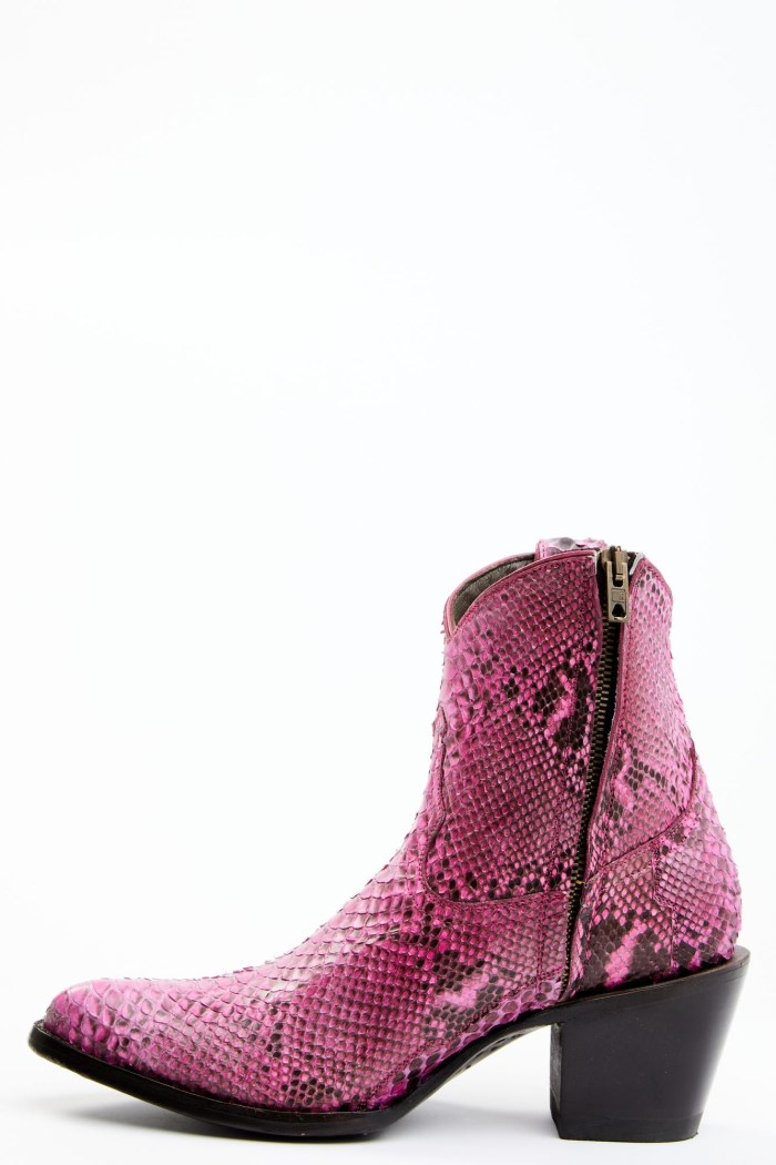 Special Offer Idyllwind Women's Exotic Python Western Bootie - Round Toe | Pink