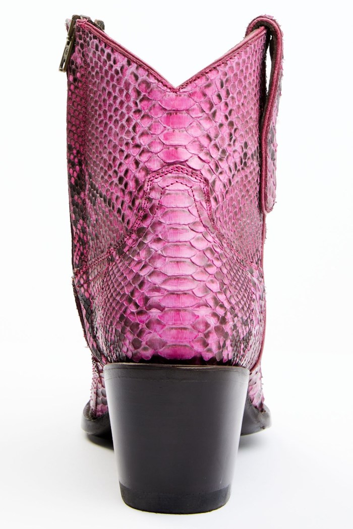 Special Offer Idyllwind Women's Exotic Python Western Bootie - Round Toe | Pink
