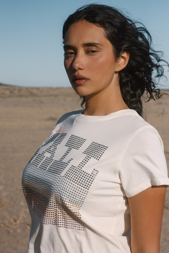 Special Offer Idyllwind Women's Y'all Embellished Short Sleeve Cropped Graphic Tee | Ivory