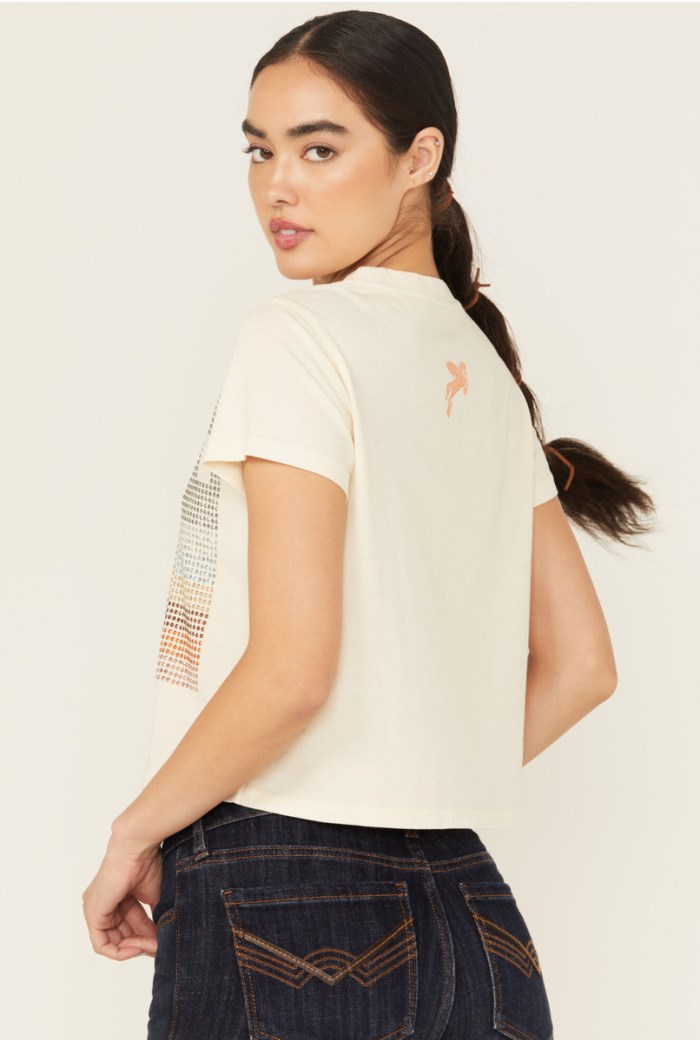 Special Offer Idyllwind Women's Y'all Embellished Short Sleeve Cropped Graphic Tee | Ivory