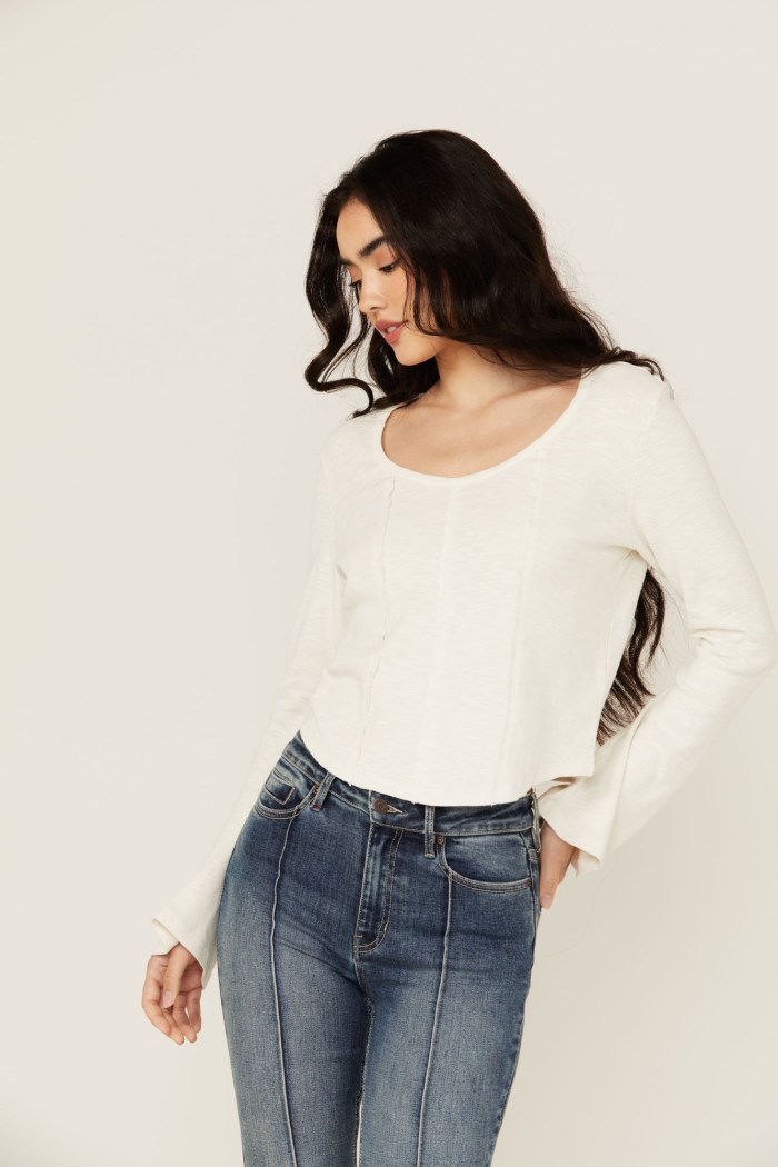 Special Offer Idyllwind Women's Loma Bell Sleeve Corset Top | Ivory