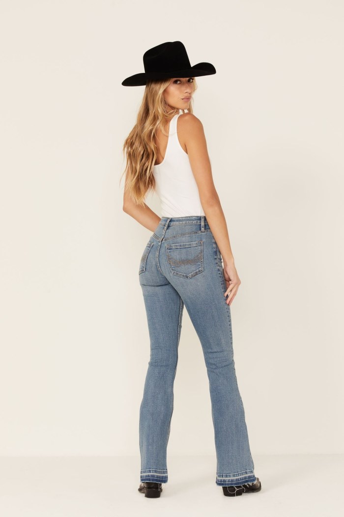 Special Offer Idyllwind Women's Medium Wash Old West High Risin Released Hem Flare Jeans | Medium Blue