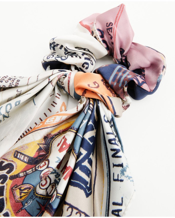 Special Offer Idyllwind Women's Eugenia Southwest Postcard Hair Scrunchie Set - 2 Piece | Cream