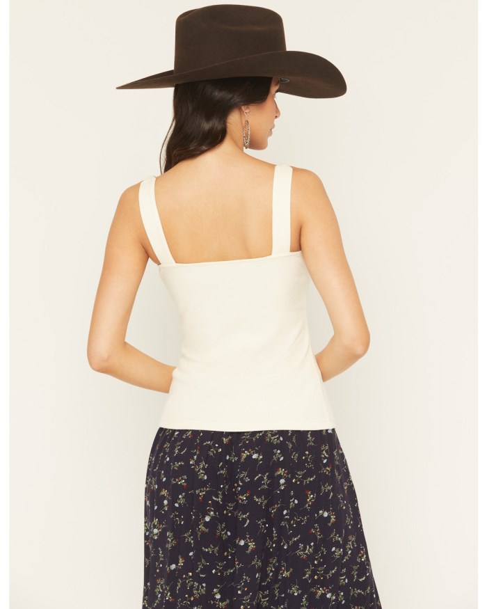 Special Offer Idyllwind Women's Longdale Concho Sleeveless Tank Top | Cream