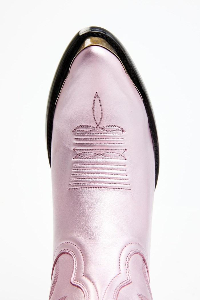 Special Offer Idyllwind Women's Tickled Metallic Pink Leather Fashion Western Booties - Round Toe | Pink