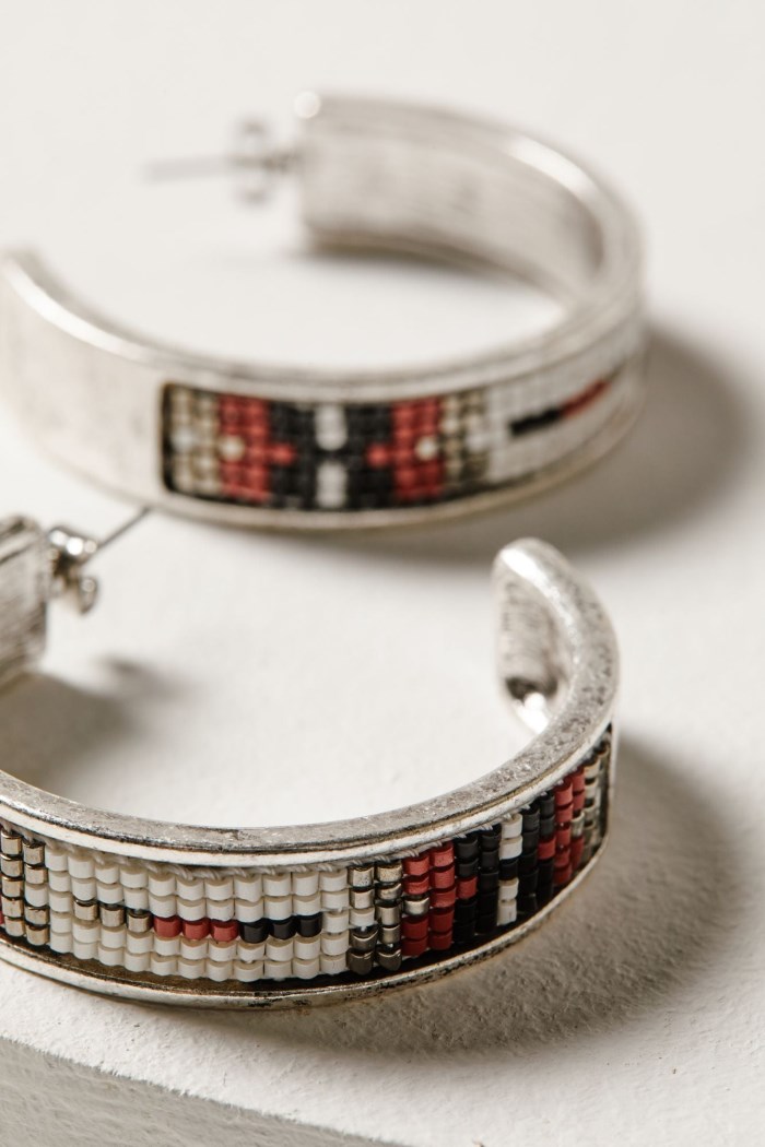 Special Offer Idyllwind Women's Cheshire Beaded Hoop Earrings | Silver