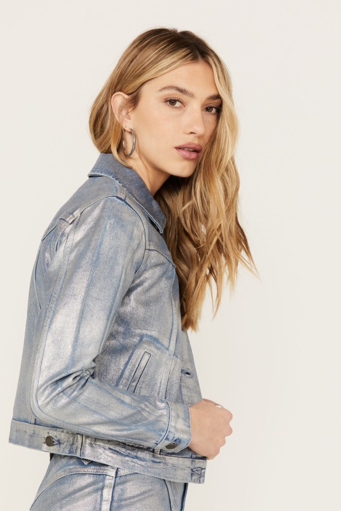 Special Offer Idyllwind Women's Goldfinch Denim Foiled Jacket | Light Medium Wash