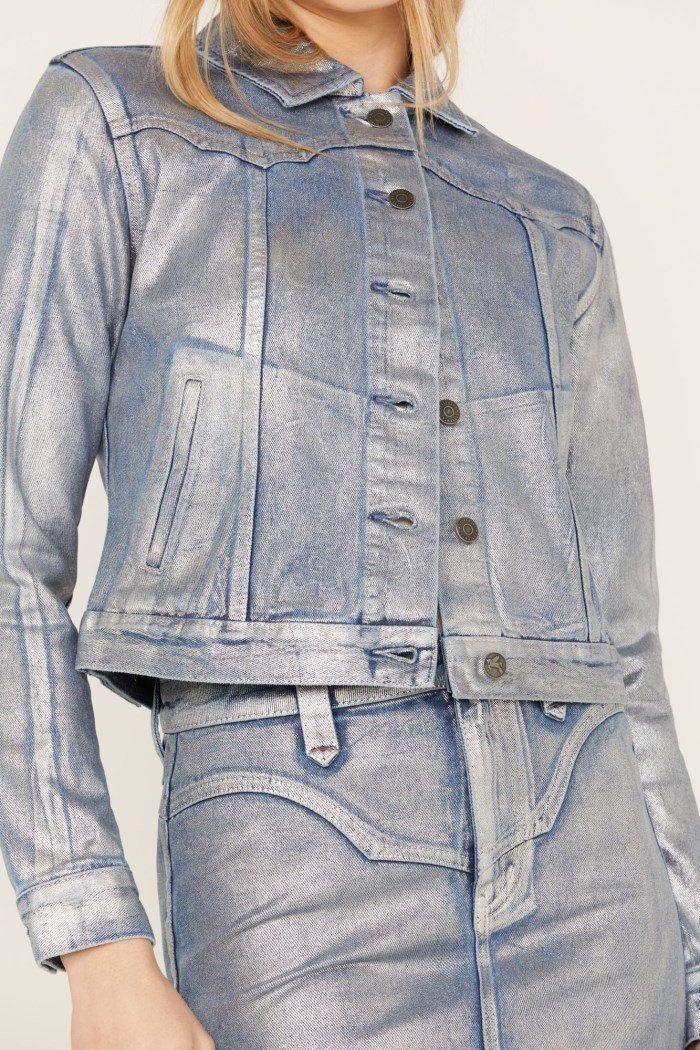 Special Offer Idyllwind Women's Goldfinch Denim Foiled Jacket | Light Medium Wash