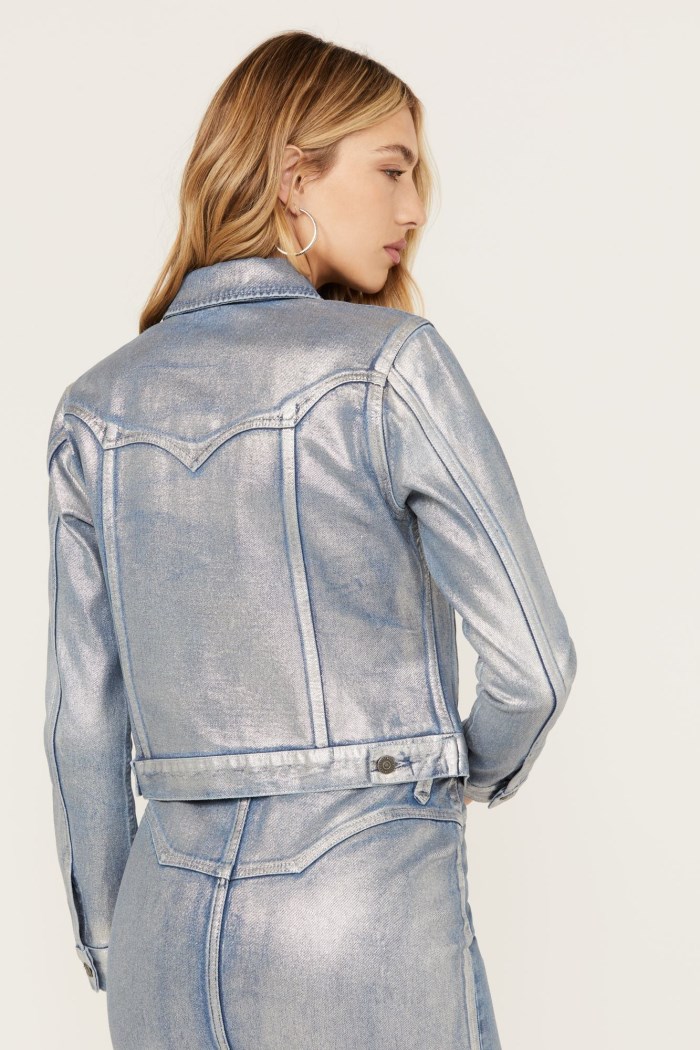 Special Offer Idyllwind Women's Goldfinch Denim Foiled Jacket | Light Medium Wash