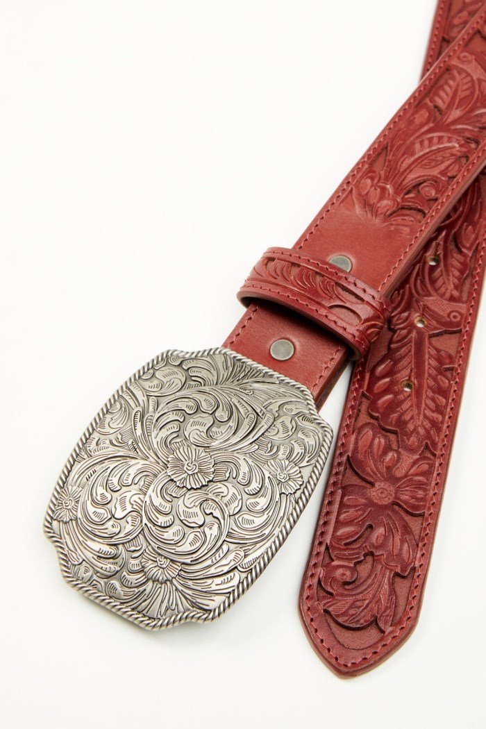 Special Offer Idyllwind Women's Westerly Drive Red Tooled Belt | Red