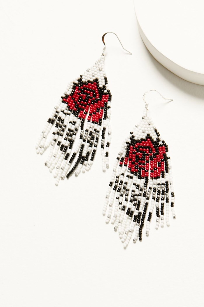 Special Offer Idyllwind Women's Carla Rose Beaded Fringe Earrings | White