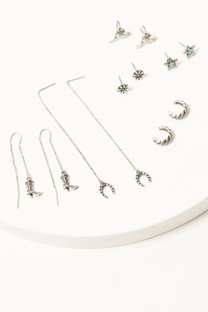 Special Offer Idyllwind Women's Bristol Earring Set - 6 Piece | Silver