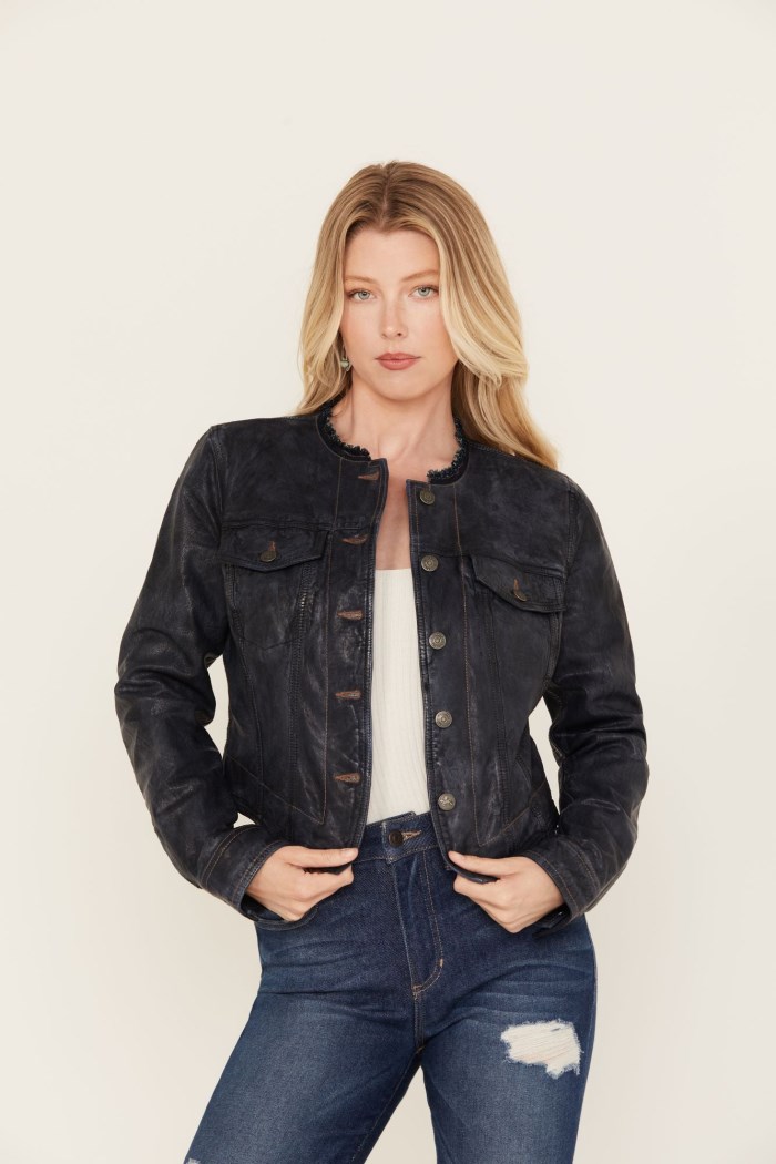 Special Offer Idyllwind Women's Ada Leather Jacket | Steel Blue