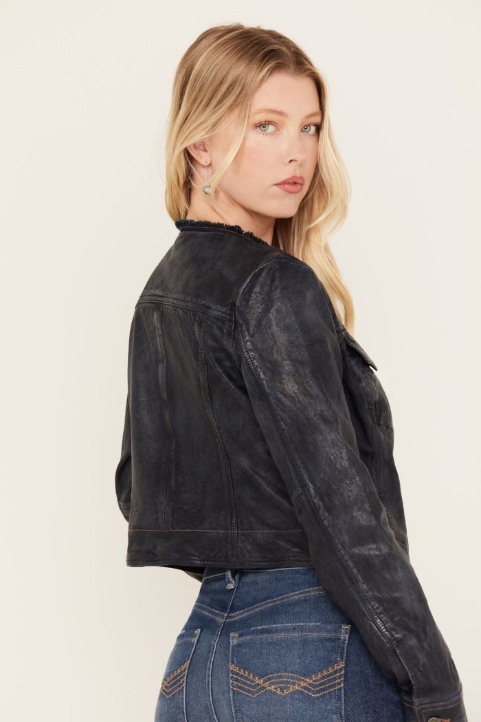 Special Offer Idyllwind Women's Ada Leather Jacket | Steel Blue