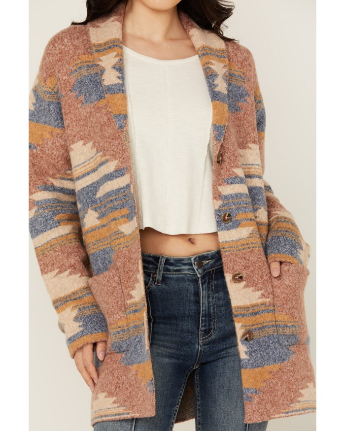 Special Offer Idyllwind Women's Crosswind Southwestern Print Cardigan | Sand