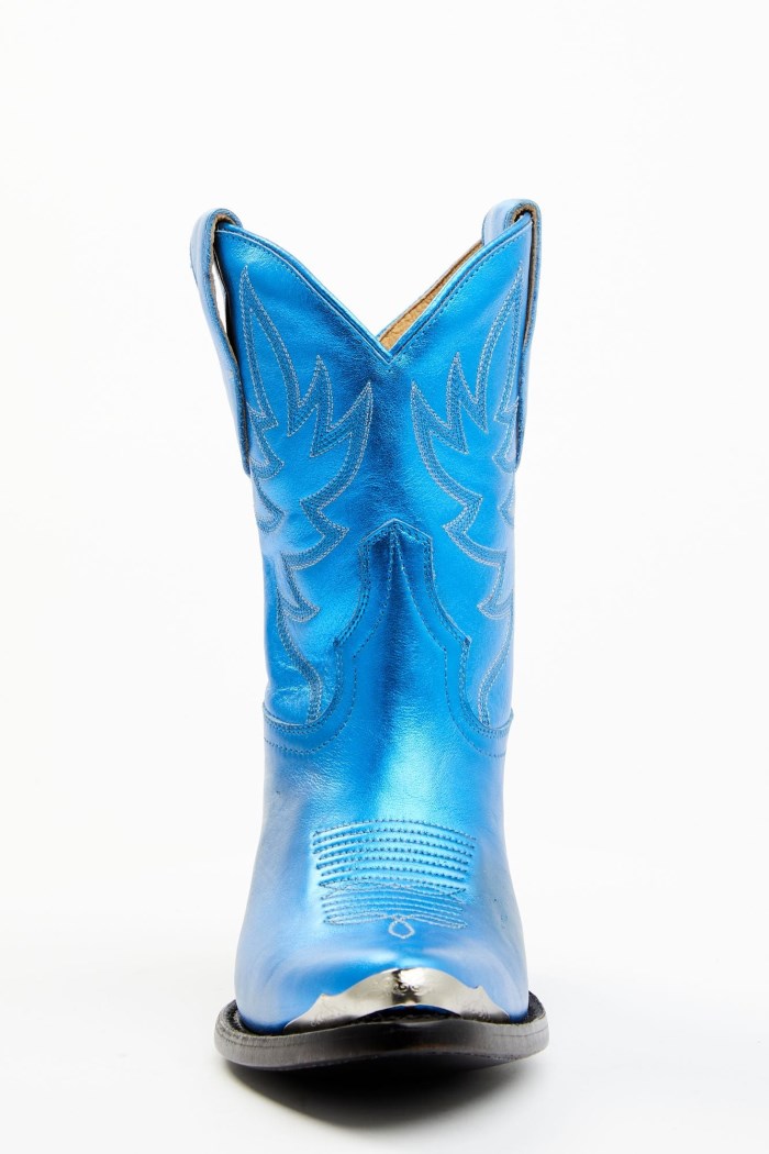 Special Offer Idyllwind Women's Wheels Metallic Royale Leather Western Booties - Round Toe | Royal Blue