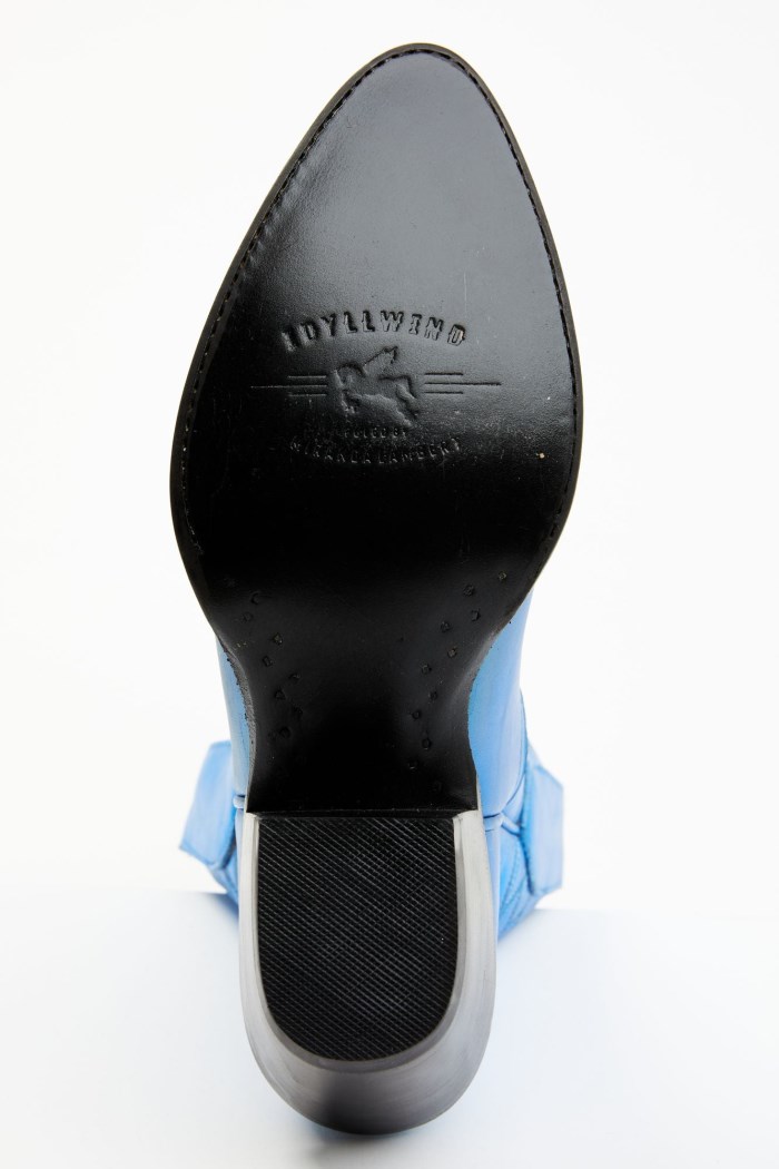 Special Offer Idyllwind Women's Wheels Metallic Royale Leather Western Booties - Round Toe | Royal Blue