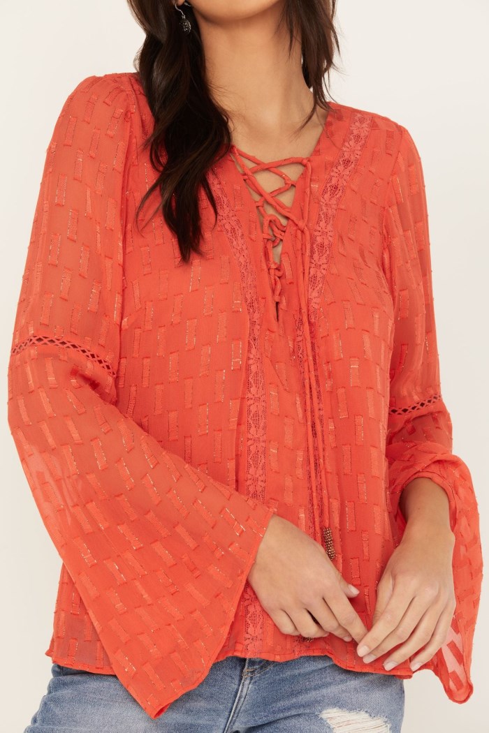 Special Offer Idyllwind Women's Azelea Long Sleeve Top | Caramel