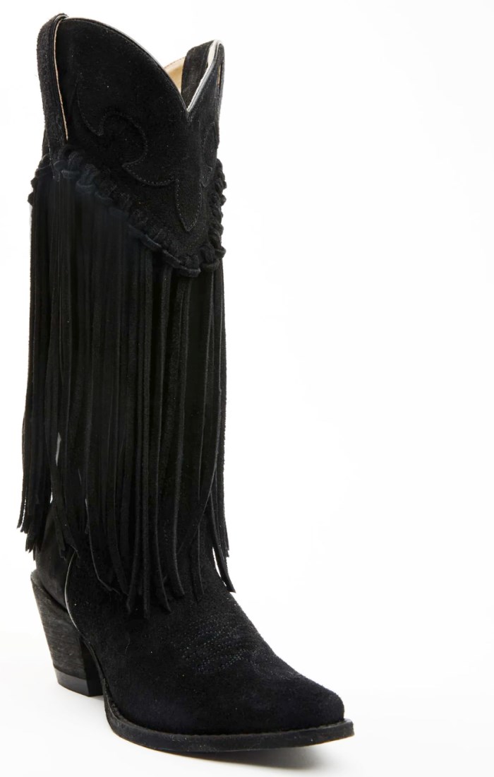 Special Offer Idyllwind Women's Sterling Fringe Tall Western Boots - Snip Toe | Black