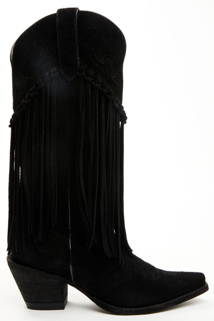 Special Offer Idyllwind Women's Sterling Fringe Tall Western Boots - Snip Toe | Black