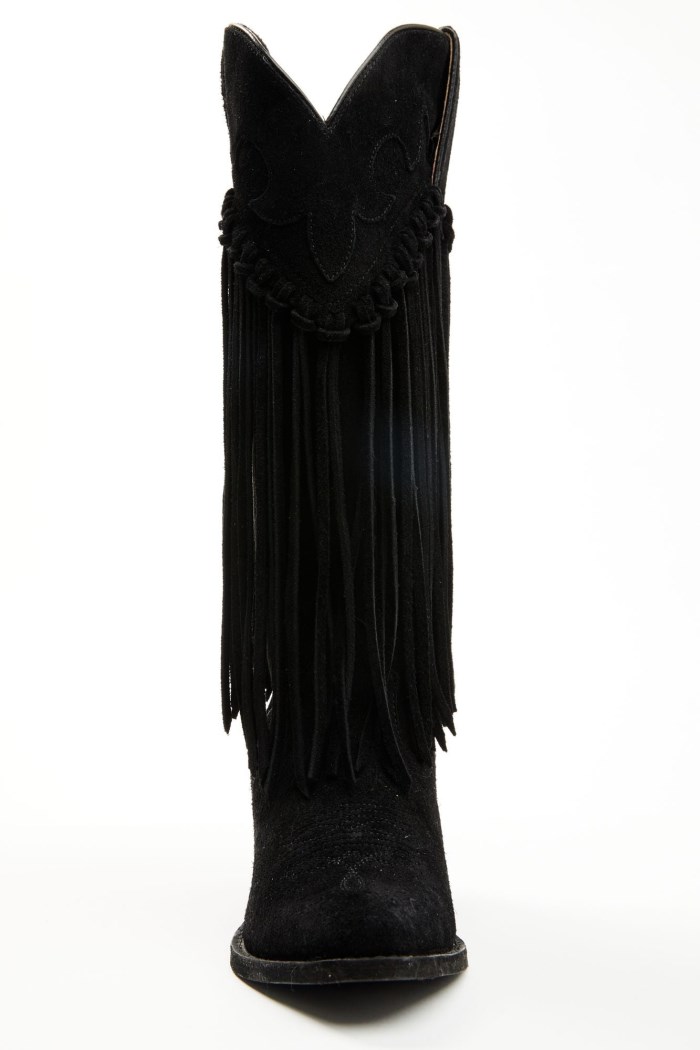 Special Offer Idyllwind Women's Sterling Fringe Tall Western Boots - Snip Toe | Black