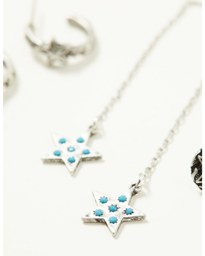 Special Offer Idyllwind Women's Keller Threader Charms Earring Set - 5 Piece | Silver