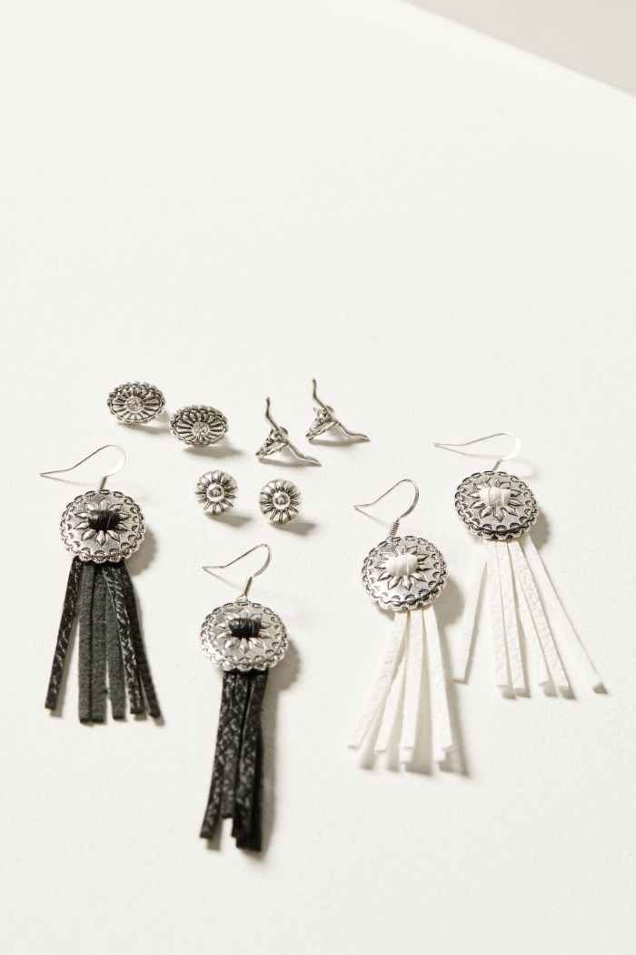 Special Offer Idyllwind Women's Decatur 5-piece Silver Concho & Tassel Earring Set | Multi