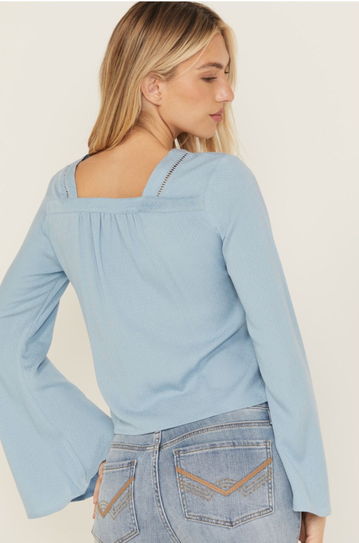 Special Offer Idyllwind Women's Cedar Lace-Up Top | Light Blue