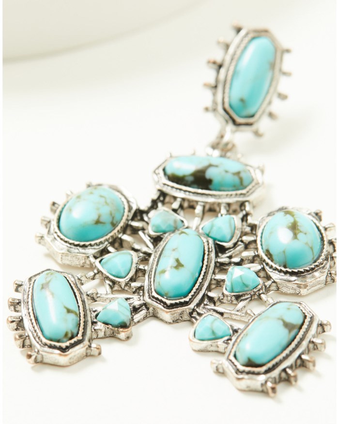 Special Offer Idyllwind Women's Jewell Squash Blossom Statement Earrings | Silver