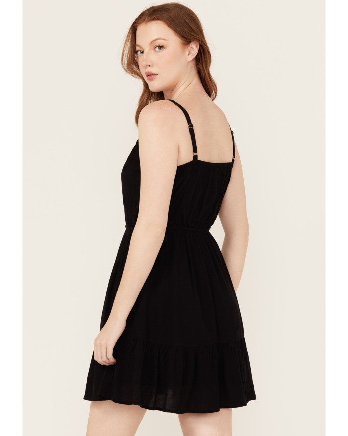 Special Offer Idyllwind Women's Wilsonia Tie Front Western Embroidered Dress | Black