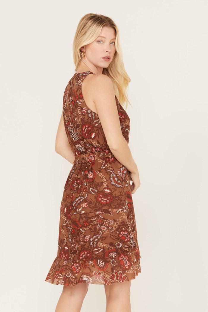 Special Offer Idyllwind Women's Meshed Smock Yah Dress | Brown